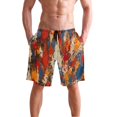 thumbnail image 4 of Dailycode Men's Quick Dry Swim Trunks Beach Shorts Casual Summer Board Shorts with Pockets, Blue Red Orange Tie Dye, 4 of 8