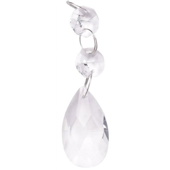 20Pcs Chandelier Crystals,Clear Teardrop Crystal Pendants Parts Beads,Hanging Crystals For Chandeliers(38Mm,Clear)