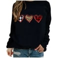 thumbnail image 1 of Sweat-Shirt Décontracté Imprimé Cœur pour la Saint-Valentin, 1 of 3