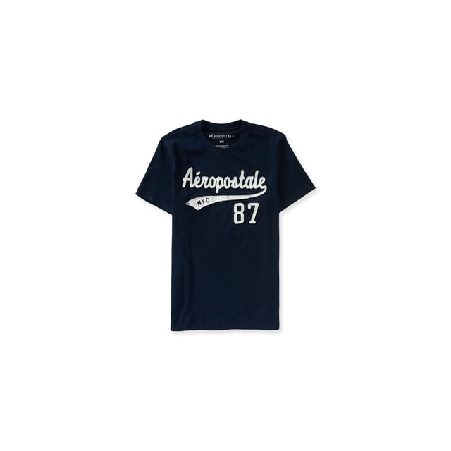 Playera adornada Aeropostale Logo 87 para hombre azul XS