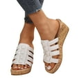 thumbnail image 4 of Womens Sandals Women's New Summer Plus-size Muffin Fish Mouth Wedge Sandals, 4 of 8