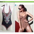 thumbnail image 2 of Women One Piece Swimwear Swimsuit Halter Padded Bathing Suit Backless Monokini, 2 of 2