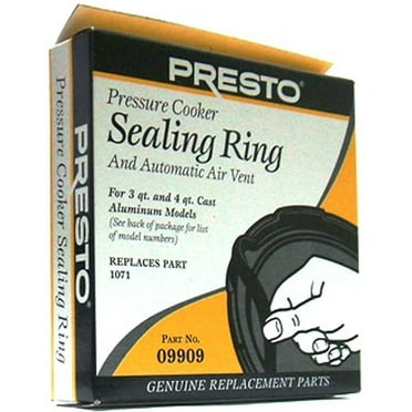 Presto Pressure Cooker Sealing Ring/Gasket and Air Vent 09909