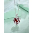 thumbnail image 4 of VESITIM Infinite Heart Pendant Sterling Silver Butterfly Necklace for Women Jewelry Gift with Birthstone January Created Garnet, 4 of 6