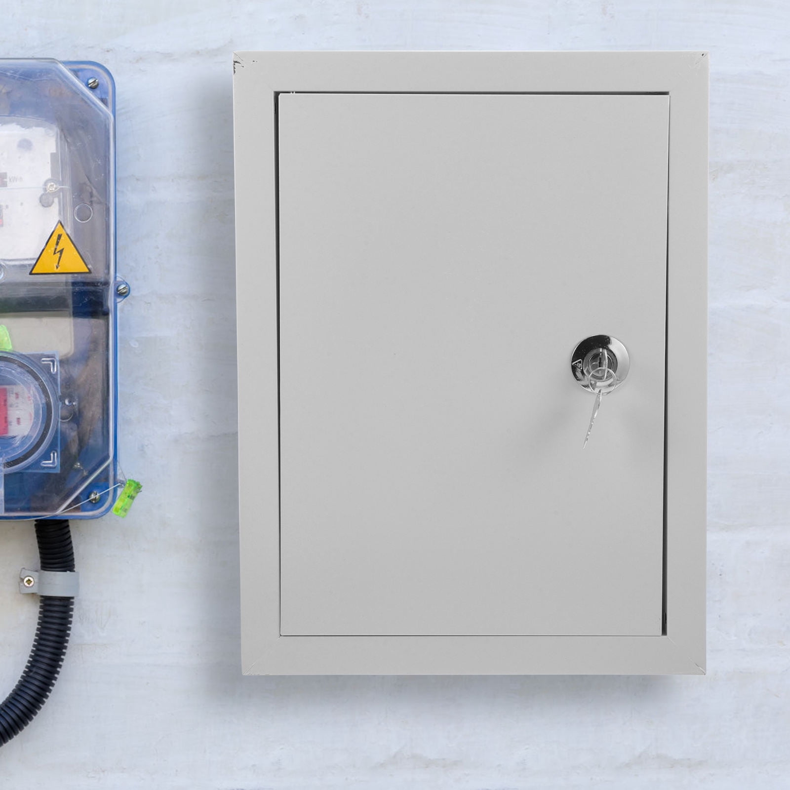Soimiss Plated Silver Aluminum Breaker Box Wall Mounted Outdoor Electrical Junction Box Weatherproof Splashproof
