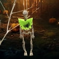 thumbnail image 5 of Mikilon Halloween Ornaments, Halloween Scene Decoration Props Skeleton Skeleton Horror Pendant, Green, 5 of 7