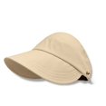 thumbnail image 4 of Sun Protective Outdoor Ladies Hat With Thin Brim Beach Sunshade Visor for Face Loop Hair Tie Hole Adjustable Summer Travel Cap, 4 of 6