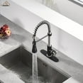thumbnail image 2 of CASAINC Single Handle Kitchen Faucet with Pull Down Sprayer, Deck Mounted, Brushed Nickel, 2 of 4