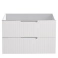 thumbnail image 3 of Miniyam 30" Wall Mounted Bathroom Vanity Base with Two Soft Close Drawers, Handle-Free Design, White, 3 of 6