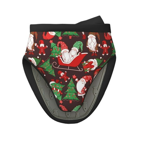 

Tebeau Merry Christmas1 Print Short Oven Mitts Heat Resistant Silicone Kitchen Mini Oven Mitts Non-Slip Grip Surfaces and Hanging Loop Gloves