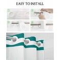 thumbnail image 5 of No Hook Shower Curtains, Anchor Teal Small Shower Curtains with Snap in Liner, Modern Navy Blue White Striped Nautical Waterproof Washable Fabric Bathroom Shower Curtain Sets, 36" x 78", 5 of 7