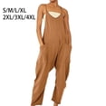 thumbnail image 4 of Jumpingount Mono holgado de algodón para mujer, monos lisos, mono sin mangas, monos, pantalones recortados de pierna ancha a la moda Vestidos 4XL Jumpingount AP018724-01, 4 of 6