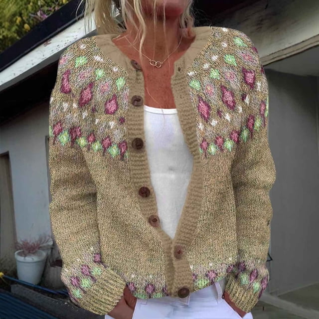 Ailaofu Womens Cardigans Casual Long Sleeve Chunky Knit Fall Winter Button Down Cardigan Sweaters