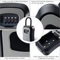 thumbnail image 3 of 2 Pack Key Lock Box, Premium Zinc Alloy Lock Box, Anti-Smashing Lock Box for Keys with Combination Lock, 5 Key Capacity, Black, 3 of 6