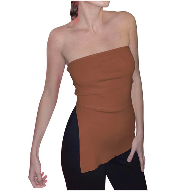 Birdeem Fashion Womens Split High Elastic Wool Fabric Slim Sexy Bra Top