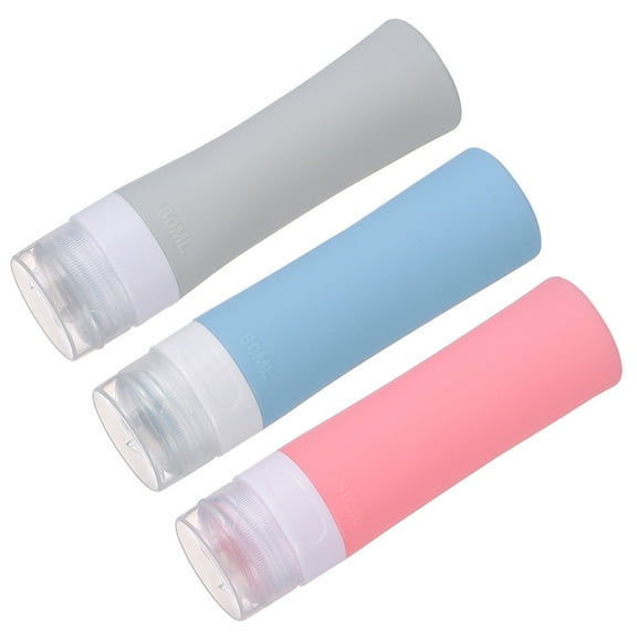OUNONA  3 Pcs Reusable Water Bottle Refillable Small Silicone Set Travel
