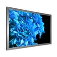 thumbnail image 2 of Designart 'Detail of Blue Flowers On Black Background I' Traditional Framed Art Print, 2 of 4