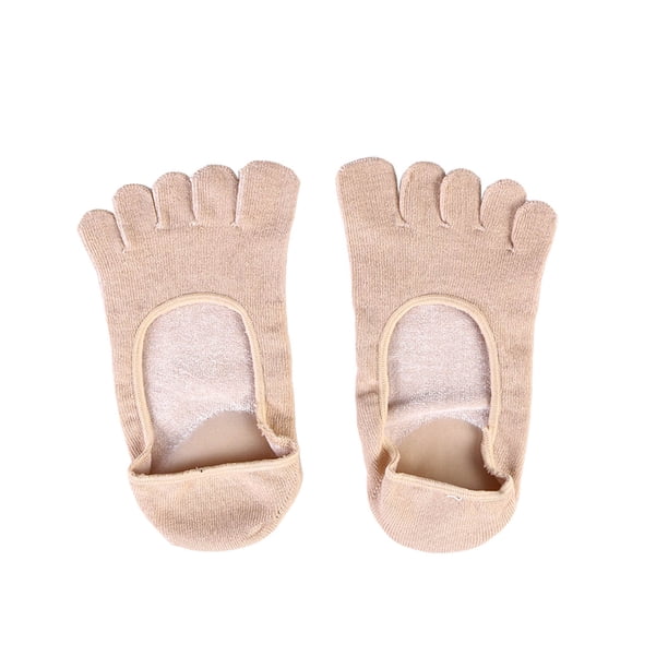 FELTECHELECTR Calcetines hidratantes de gel para los dedos de los pies (5 pares) para mujer y hombre (albaricoque)