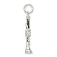 thumbnail image 2 of 925 Sterling Silver Solid Polished Trumpet Charm 25x8mm Wide Pendant Necklace for Women - 1.7 Grams, 2 of 4