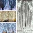thumbnail image 4 of Gustave 9.8ft*9.8ft Window Curtain Fairy Lights 300 LED 8 Modes USB String Hanging Wall Lights with Remote for Bedroom Party Wedding Christmas Decor "Multicolor", 4 of 11