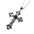 thumbnail image 2 of Vintage Cross Pendant Necklace for Women Goth Accessories Gothic Male Neck Long Chain Summer Aesthetic Holiday Gifts, 2 of 10