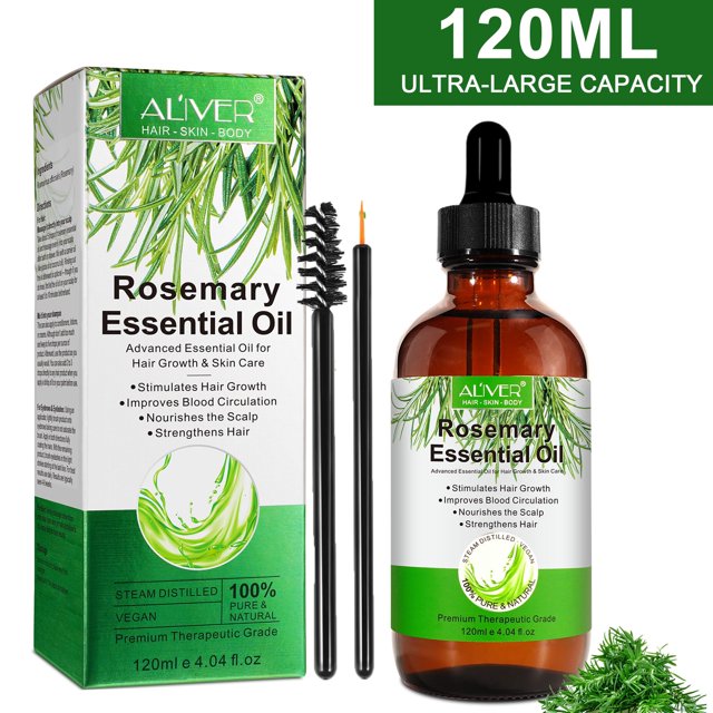 Aliver Rosemary Oil for Hair Growth Skin Care,120ml Large Capacity, Nourish the Scalp, Dry Skin