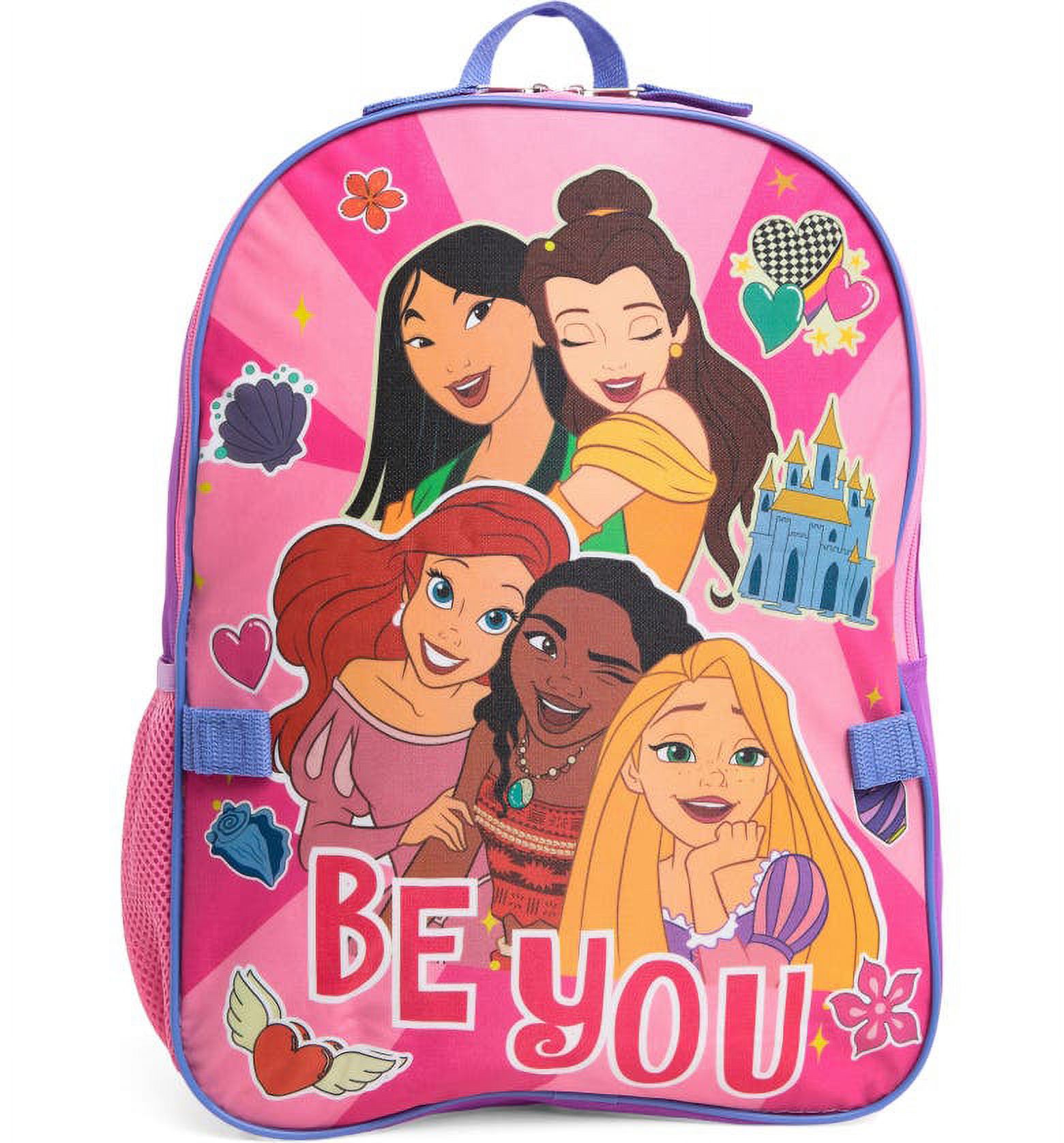 Princess Backpack with Lunchbox, Alternate, color, PURPLE/ PINK MULTI