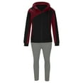 thumbnail image 3 of Dovford Sweatsuits for Men Clearance Polka Dots Zip Up Hooded Sweatshirt Running Sweatpant Set Casual Men's 2 Piece Tracksuit Soft Lightweight Outfit Set, 3 of 5