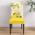 thumbnail image 4 of Chair Covers Lemon Gnome Dining Chair Slipcovers Summer Lemon Tree Yellow Stretch Removable Chair Seat Protector Party Decoration Set of 8, 4 of 6