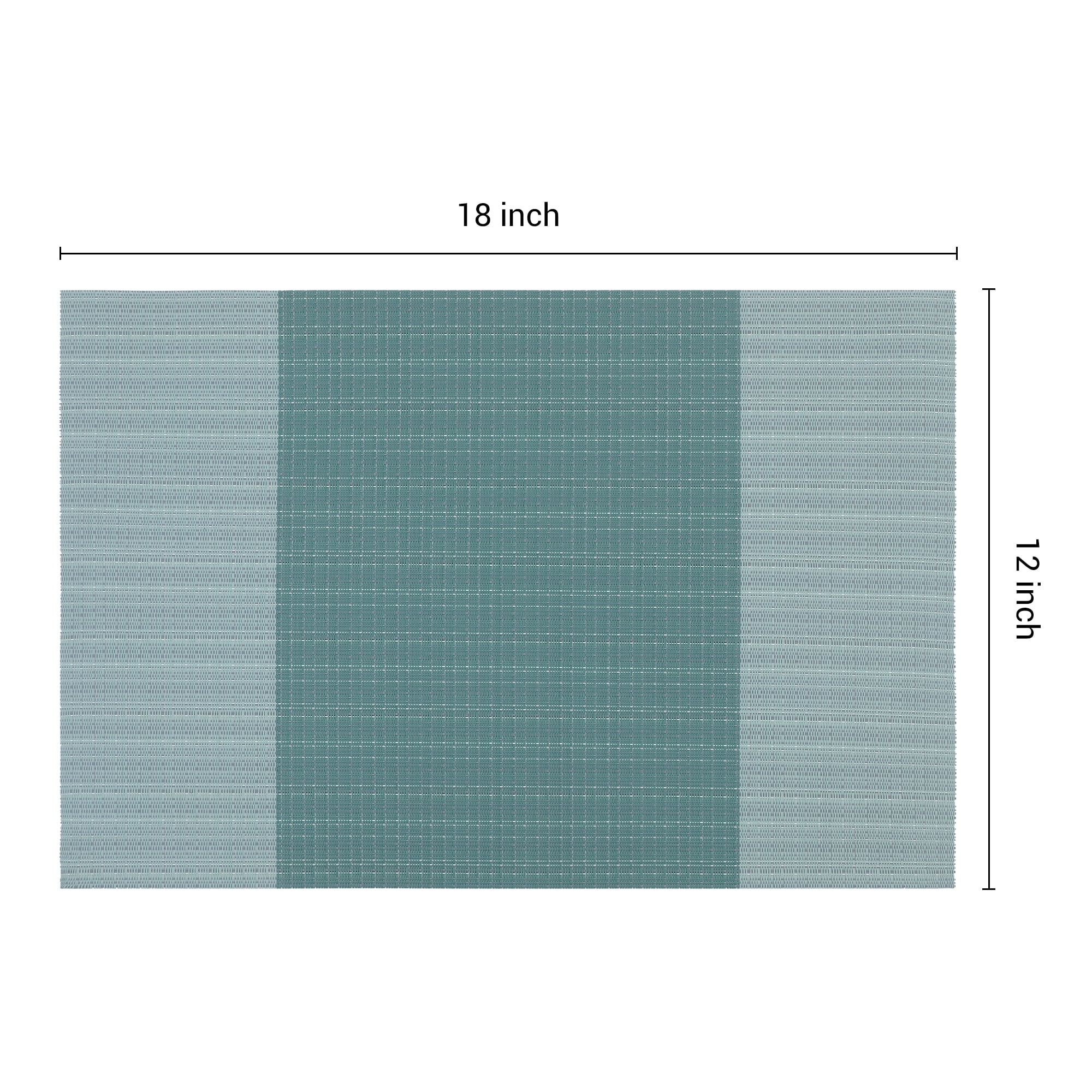 Unique Bargains Set of 6 Easy Clean Placemats for Kitchen Dining Table Decor Green