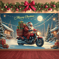 thumbnail image 5 of Decorative Design Merry Christmas Banner Holiday Santa Claus Polyester Material Decorative Gift for Christmas Party Winter Celebration Home Decoration, 5 of 9