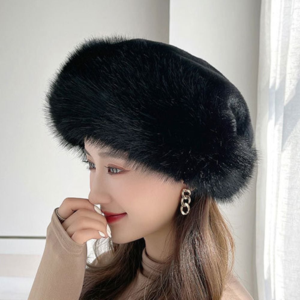 RAPPRG Womens Russian Fur Hat，Winter Fur Hat Warm，Fuax Fur Hat with  Poms，Thick Winter Ladies Furry C…See more RAPPRG Womens Russian Fur  Hat，Winter Fur