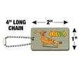 thumbnail image 3 of CatDog Yee Haw! Wood Wooden Rectangle Keychain Key Ring, 3 of 3