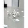 thumbnail image 3 of Silverstar Gems Pear Shape Cubic Zirconia Engagement Bridal Ring Set 14K White Gold Finish, 3 of 6