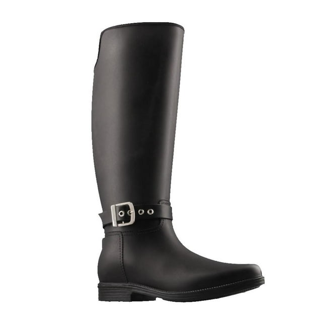 Bota Mujer TOP MODA Impermeables LLUVIA Casual negro 23