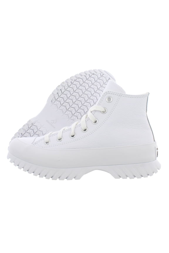 Chuck Taylor All Star Lugged 2.0 Leather Hi Unisex Shoes Size 8, Color: White/Black