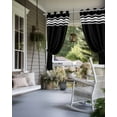 thumbnail image 4 of nqOlkjepod Outdoor Curtains for Patio Waterproof, Black Striped Outdoor Privacy Panels Grommet, Farmhouse Black White Stripes Blackout Outside Curtains for Porch/Cabana/Pergola 54"x84", 2 Panels, 4 of 8