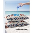thumbnail image 5 of Memorial Day Patriotic Blue and Red Star Outdoor Pillow Covers Set of 2,Decorative Waterproof Throw Pillow Case,American Flag on Cotton Linen Cotton Linen Soft Cozy Cushion Pillowcases, 5 of 7
