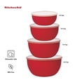 thumbnail image 2 of Prep Bowls KitchenAid, juego de 4 unidades con tapa, color rojo imperio, 2 of 5