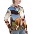 thumbnail image 6 of Cauagu Blue Sky Meadow Cute Cow for Women's Hooded Sweatshirts Pullover Hoodie for Women Fall Workout Sweat Long Sleeve Preppy Sweatshirts-X-Large, 6 of 7