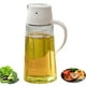 thumbnail image 1 of Botella dispensadora de aceite de oliva para cocinar en la cocina - Recipiente para condimentos con tapa y tapón automáticos - Vinagrera de vidrio a prueba de fugas de acero inoxidable con, 1 of 7