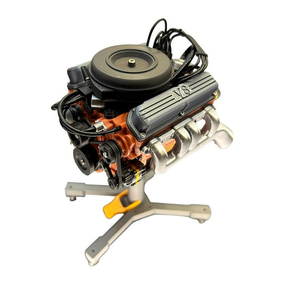 V8 1/10 Mini Internal Combustion Engine Model Static Display for RC Climbing Car Desktop Collector Gift