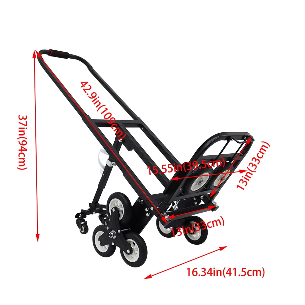 Carbon Steel Foldable Hand Truck Climbing Cargo Trolley Climbing Cart Handcart for Climbing Stairs