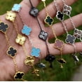 thumbnail image 6 of Pulseras de Trebol de Plata 925 Autentica Ajustables Disponibles en Negro, Dorado, Rosa, Verde y Mas, 6 of 7