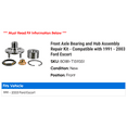 thumbnail image 2 of Front Axle Bearing and Hub Assembly Repair Kit - Compatible with 1991 - 2003 Ford Escort 1992 1993 1994 1995 1996 1997 1998 1999 2000 2001 2002, 2 of 2