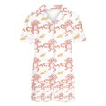 thumbnail image 3 of Jamicy Pyjama Mignon Femme Mode Décontractée Imprimé Manches Courtes Col à Revers avec Short Ensemble de Pyjama Confortable et Ample pour la Maison, 3 of 3
