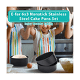 thumbnail image 4 of 6Inch Cake Pan 2, Stainless Steel Small Round Cake Pans Tin for Baking Birthday Wedding Layer Cakes, 4 of 6