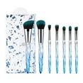 thumbnail image 2 of 7-Pc Makeup Brush Set Premium Synthetic Bristles Foundation Eyeshadow Eyebrow Blush Concealer Brushes + PVC Quicksand Bag Multicolor Professional Kit, 2 of 9