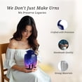 thumbnail image 3 of Daisy Funeral Urns For Human Ashes Adult Female - Couple Urns For Adult Male - Purple Cremation Urn For Man And Woman, 1 Large & 4 Keepsake - Blue Urn For Human Ashes Mom & Dad - 10 & 3 Inch, 3 of 7