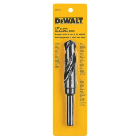 DEWALT DW1627 7/8-Inch Black Oxide 1/2-Inch Reduced Shank Twist Drill Bit